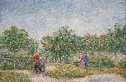 Vincent Van Gogh Verliefde paartjes in het park Voyer d'Argenson te Asnieres, 1887 Courting couples in the Voyer d'Argenson park in Asnieres France oil painting artist